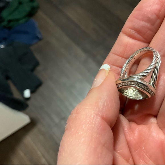 David Yurman 11mm Albion Prasiolite Ring Size 5.5 - Picture 4 of 5